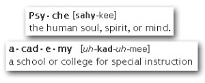 Psyche and Academy Definitions